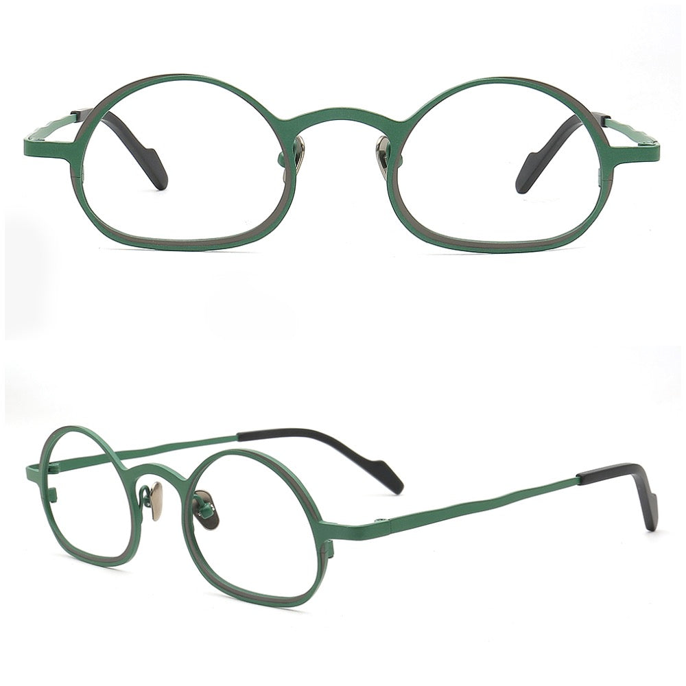 Shay Vintage Round Titanium Eyeglasses For Women Fashionable Mens Youtop Optical 9335