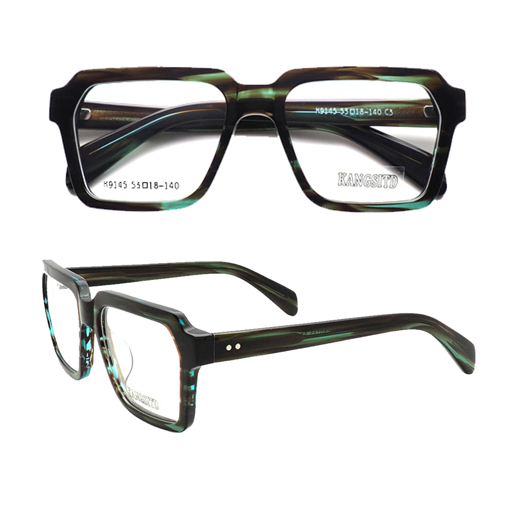 Forest Oversized Patterned Acetate Eyeglasses Retro Square Multico Youtop Optical