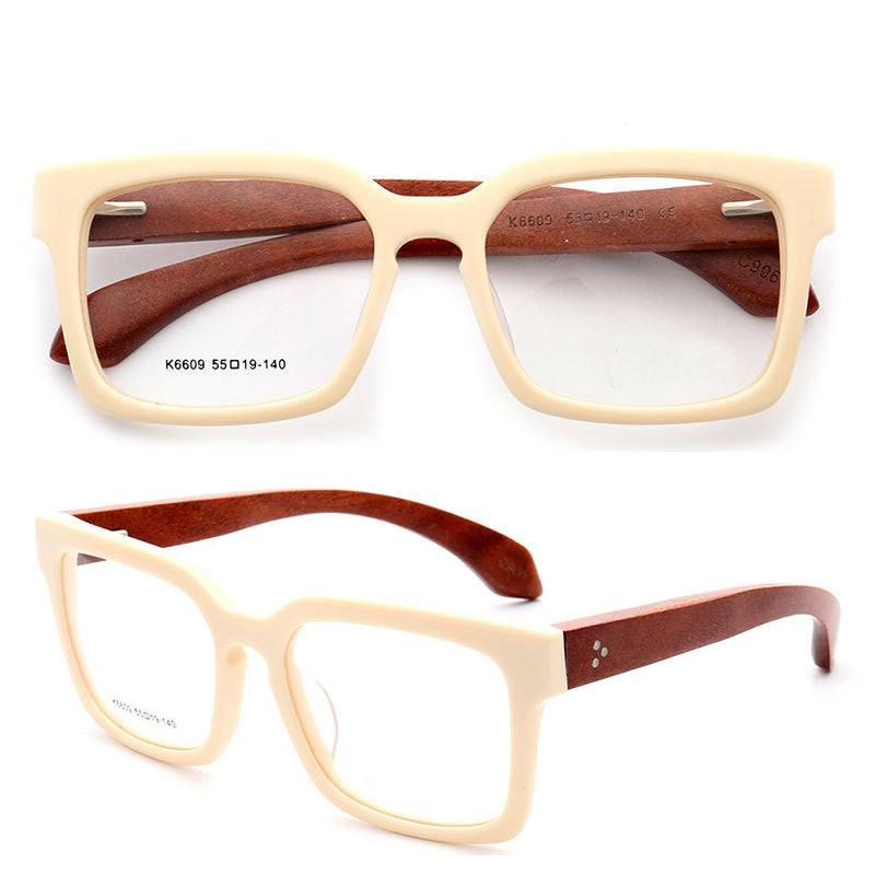 Oversized Square Sunglasses in Cream