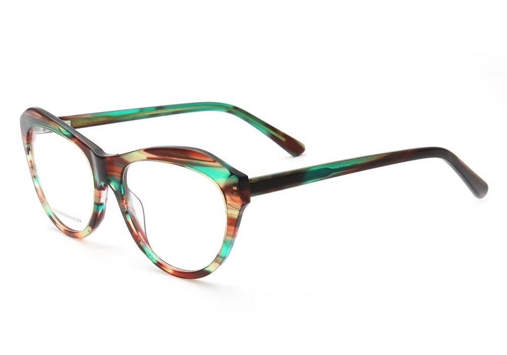 pattern cat eye spectacles for women full rim