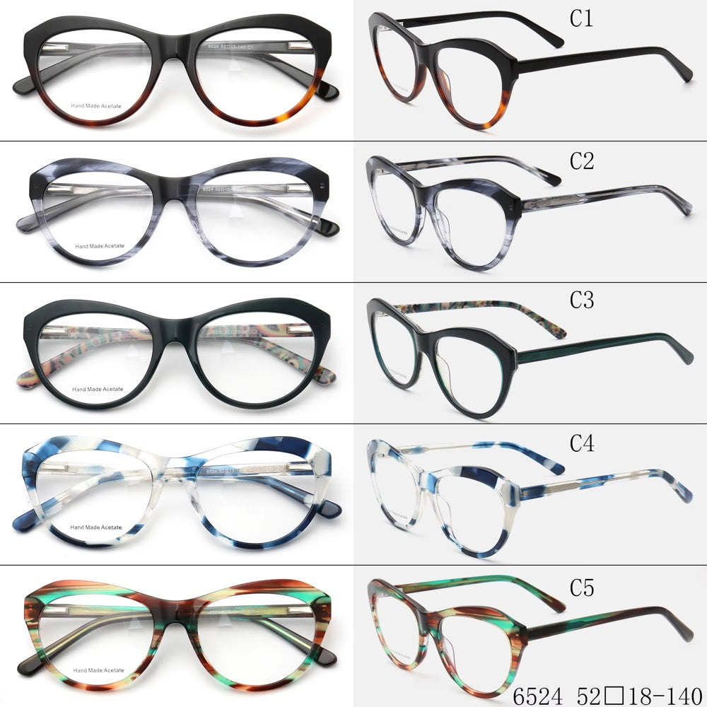 modern cat eye glasses frames for women full rim acetate