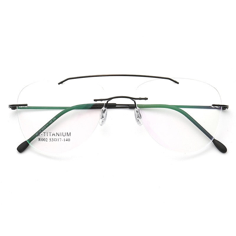 Jacob | Mens Aviator Rimless Glasses Frames