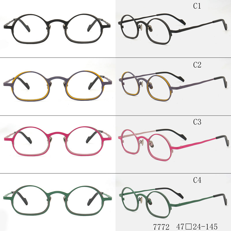 Shay | Vintage Round Titanium Eyeglasses for Women | Fashionable Mens Eyewear Glasses Frames Online