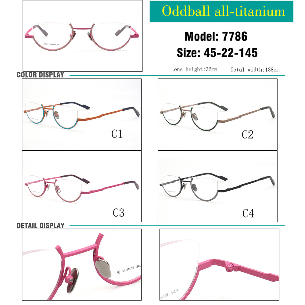 retro half rim eyeglasses frames womens cat eye