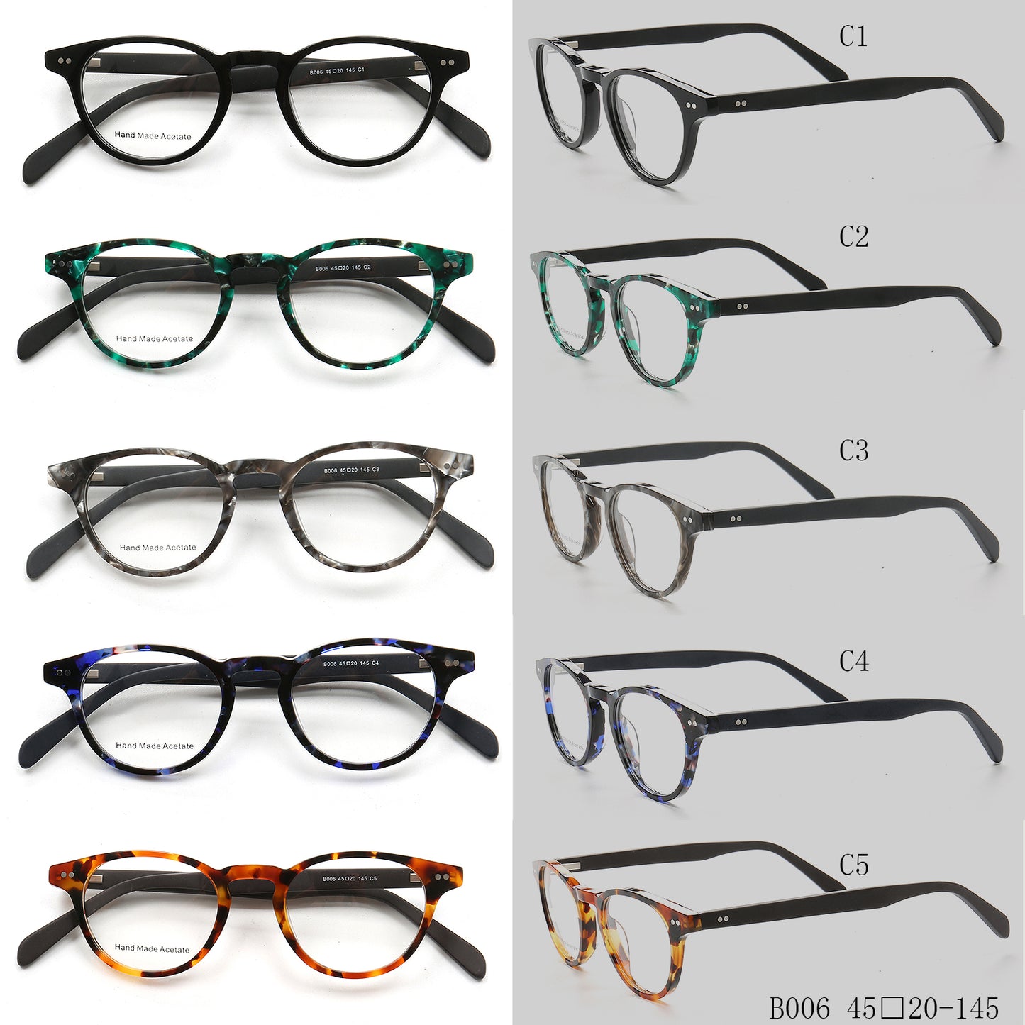 retro round eyeglasses frames tortoise shell 