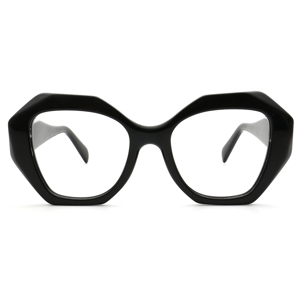 Geometric womens glasses frames black