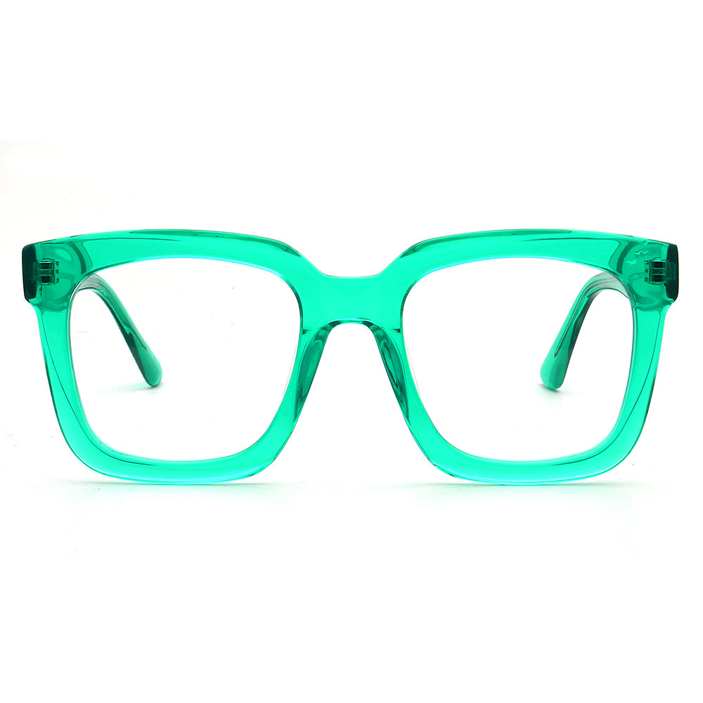 green square oversize eyeglasses frames 