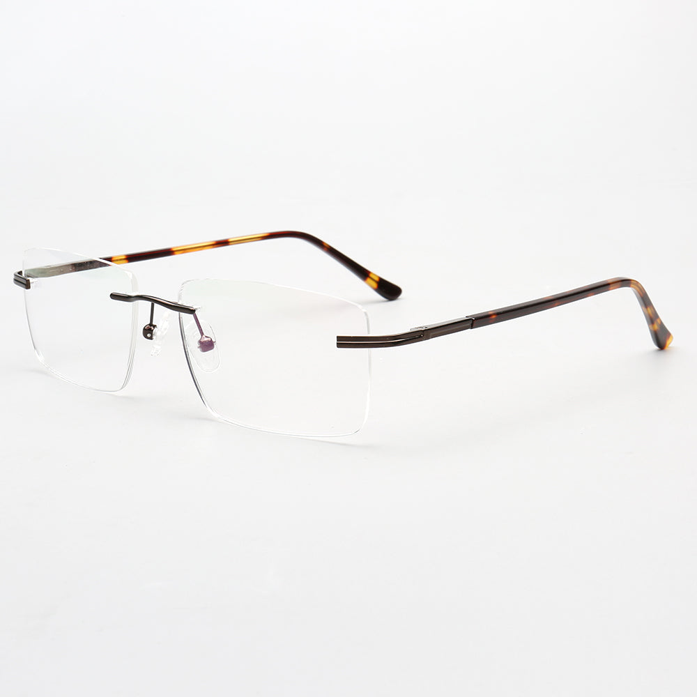 Thomas | Mens Business Rectangle Rimless Eyewear Frames