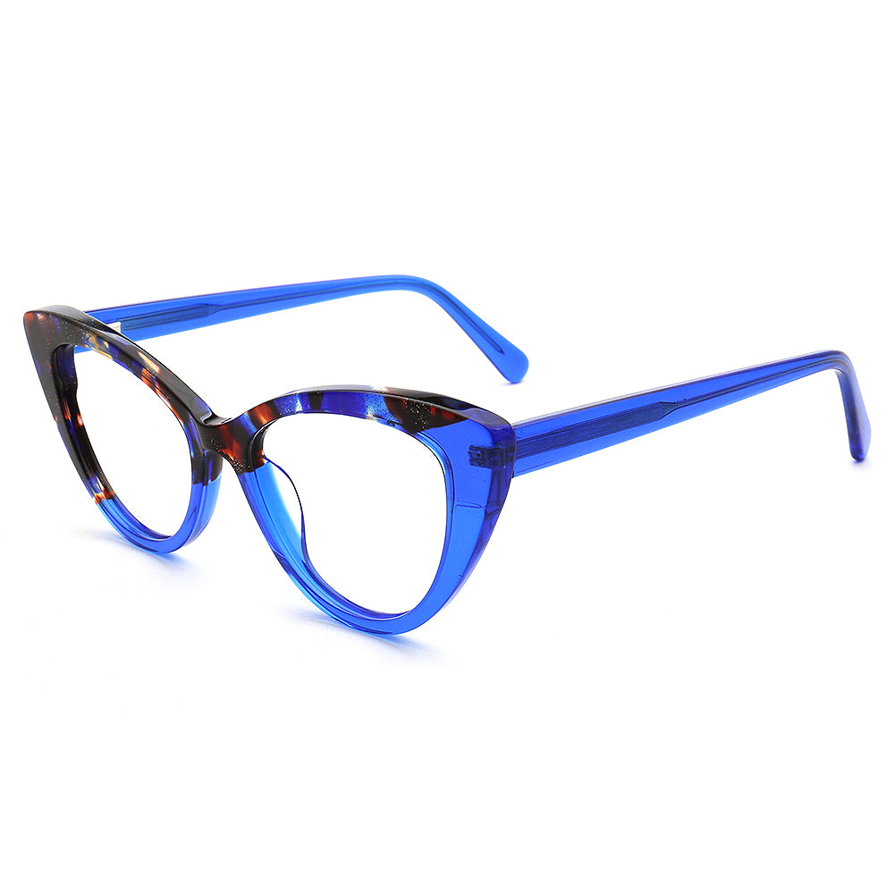 transparent blue eyewear frames women cateye