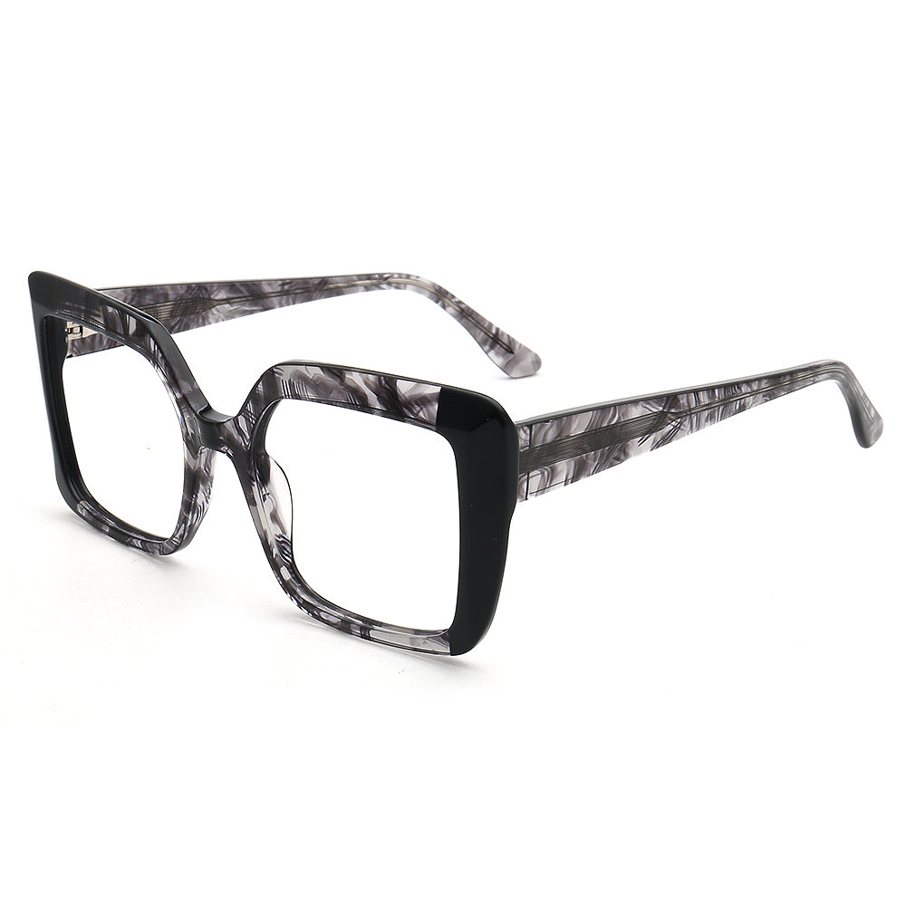 fashionable grey tortoise eyeglasses frame for women