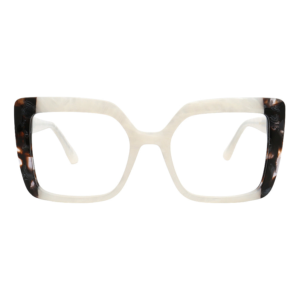 cream spectacles square oversize glasses for women