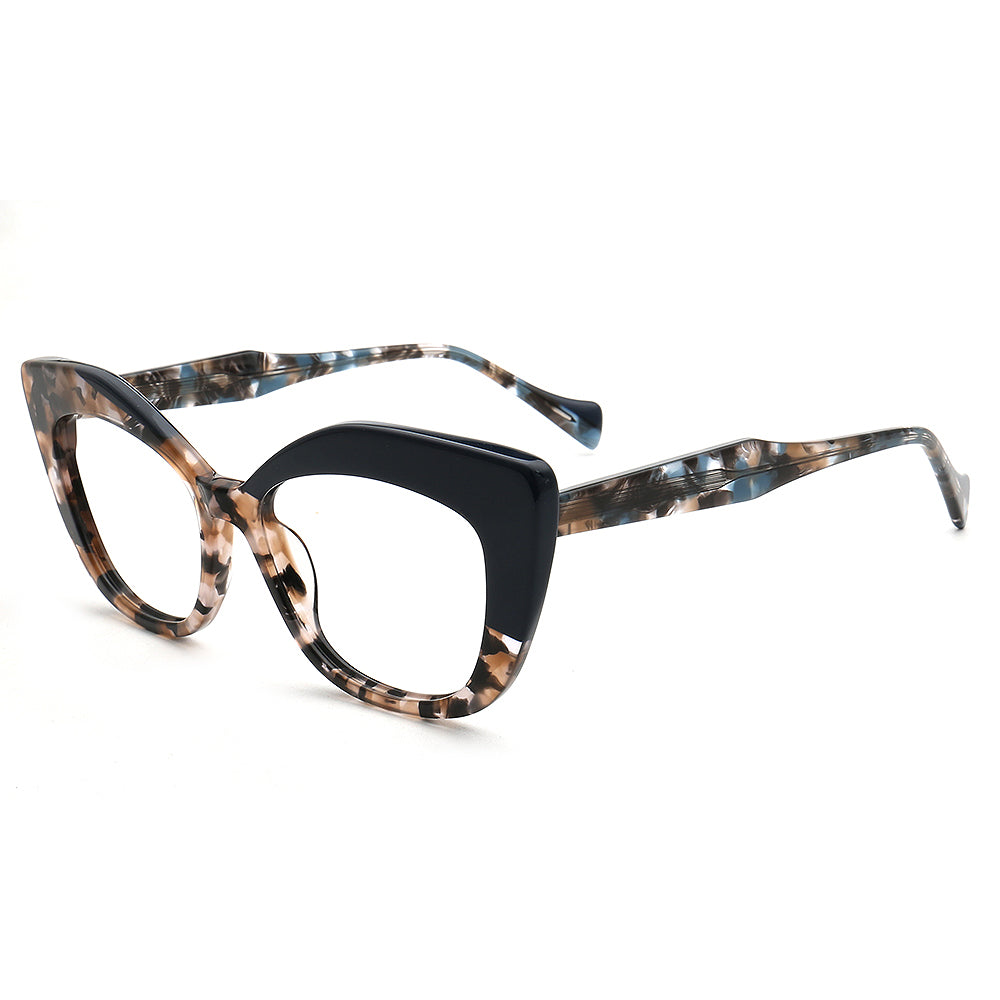black tortoise cat eye oversize eyeglasses frames
