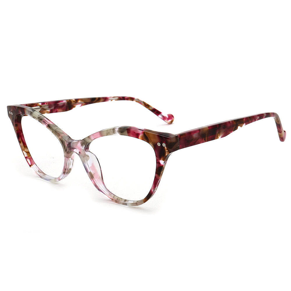 floral women cat eyeglasses frames