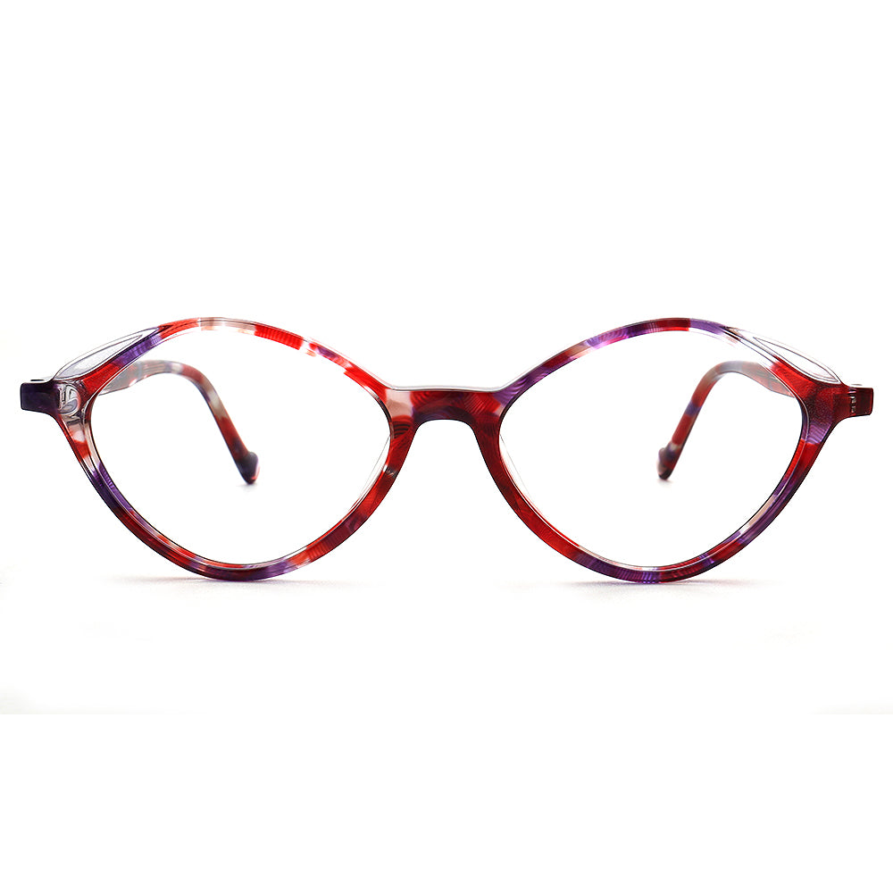 red tortoise geometric glasses frames