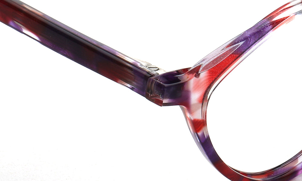 red purple temple of women eyeglasses  frames