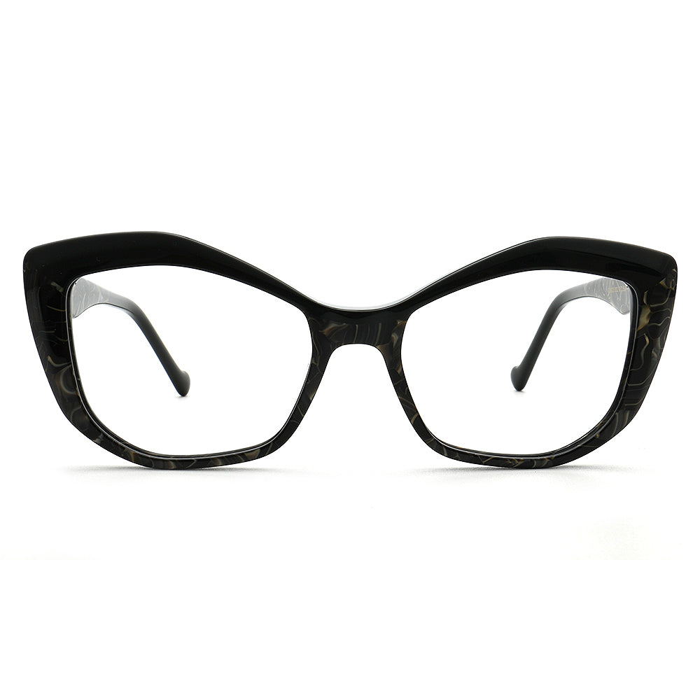 black cat eye fashionable eyeglass frames for women