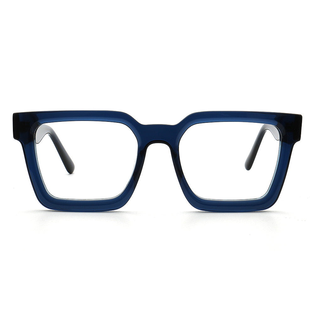 navy eyeglass frames square eyewear for men