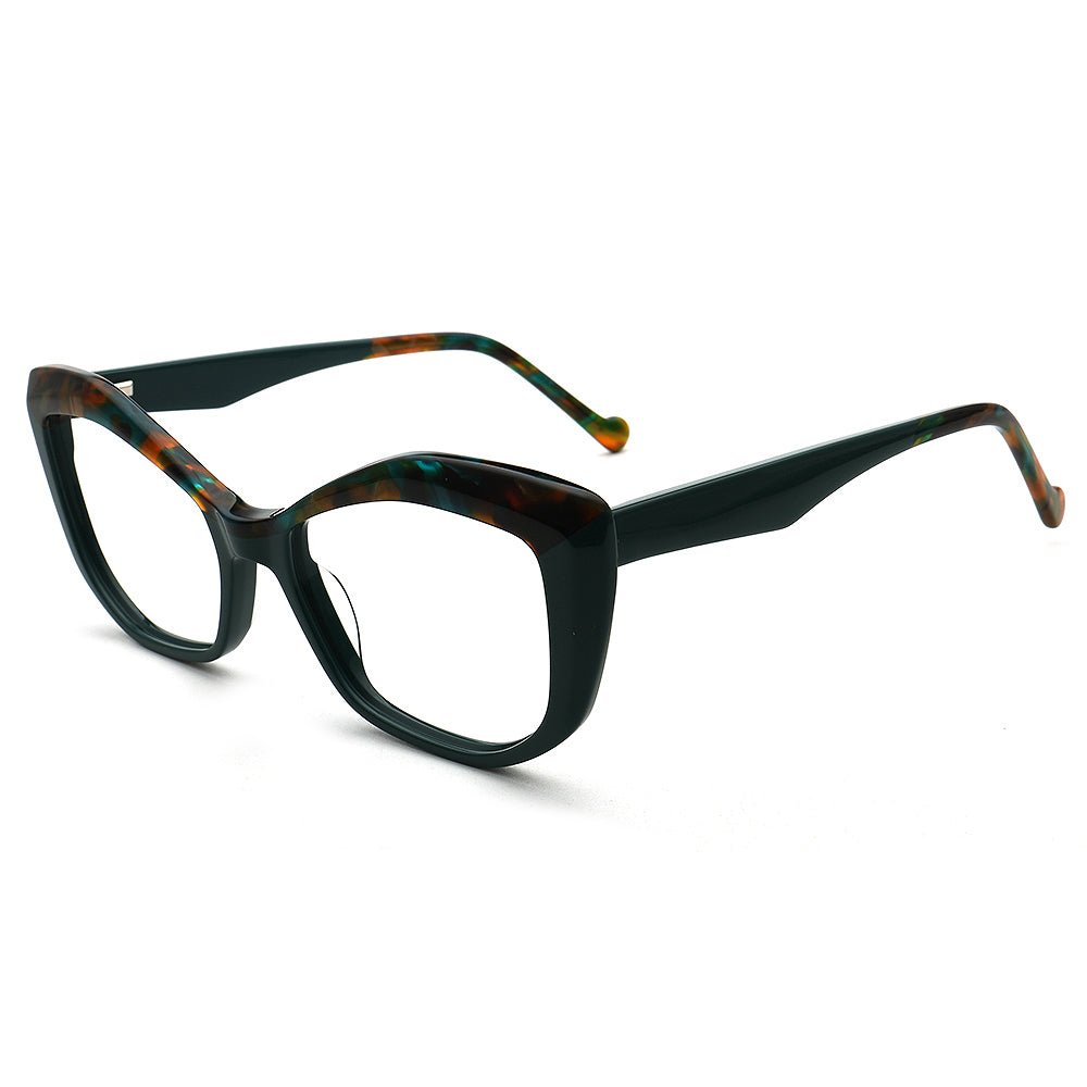 dark green cat eye spectacles for women