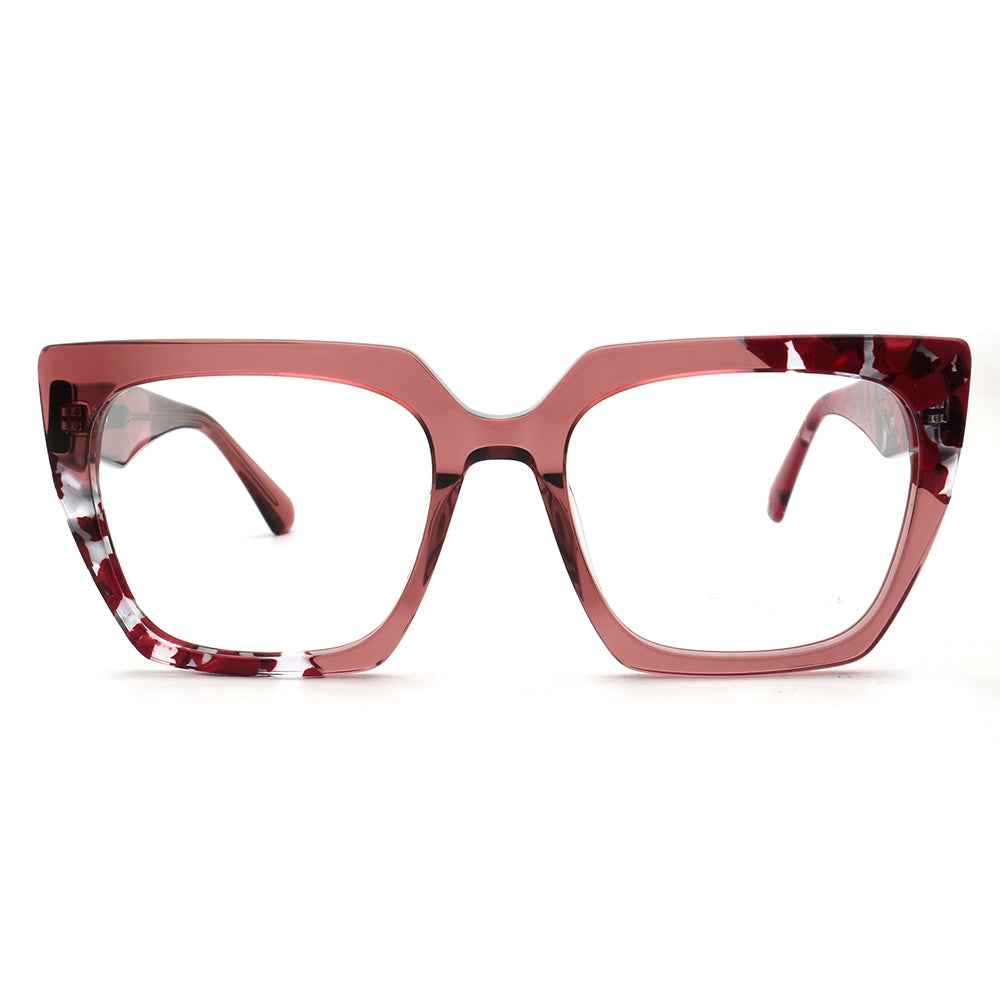 CLEAR RED GLASSES FRAMES FOR WOMEN