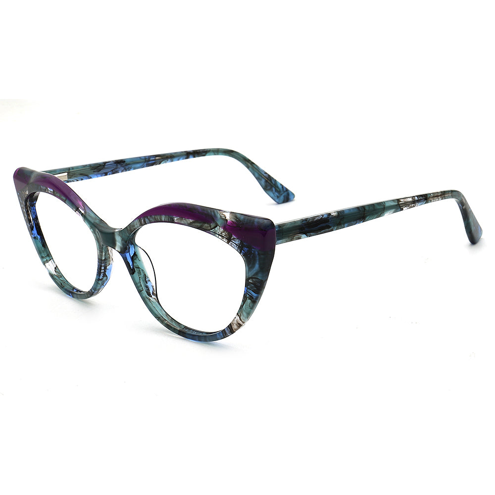 green tortoise womens cat eye eyewear frames