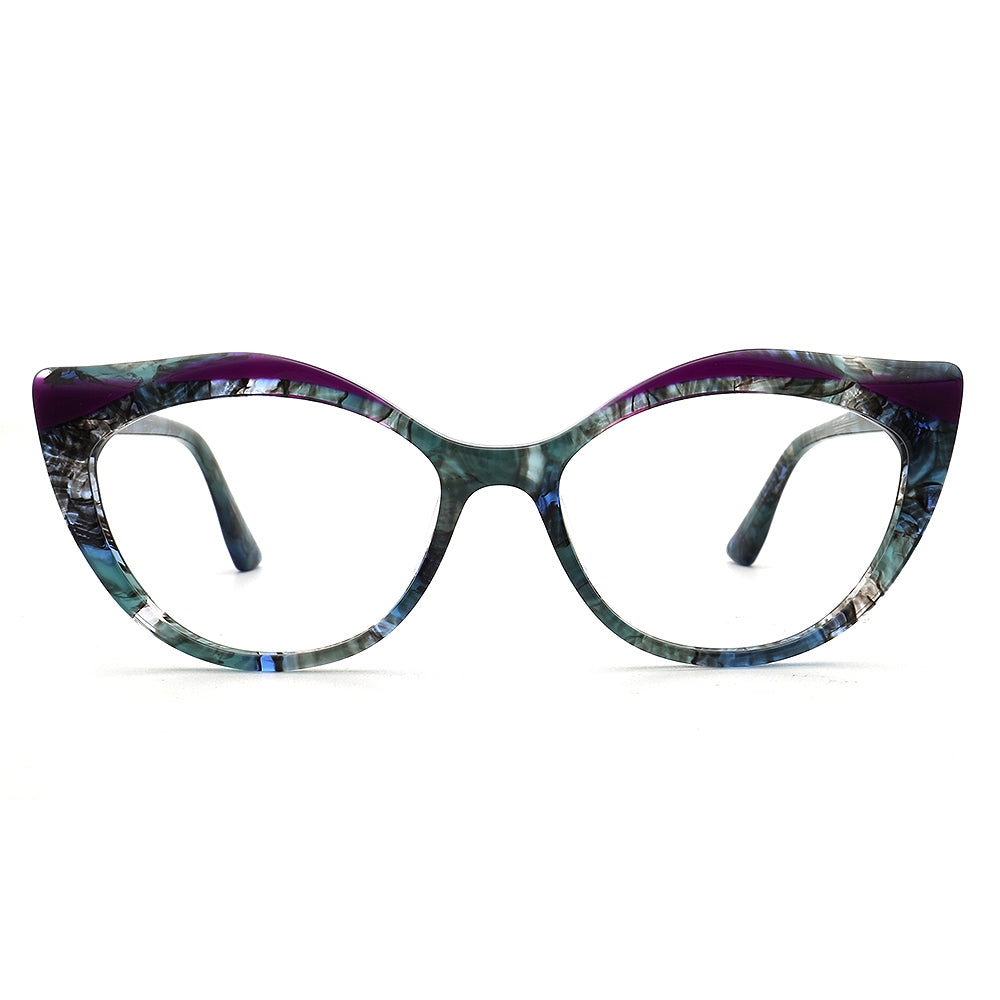 green tortoise womens cat eye glasses frames