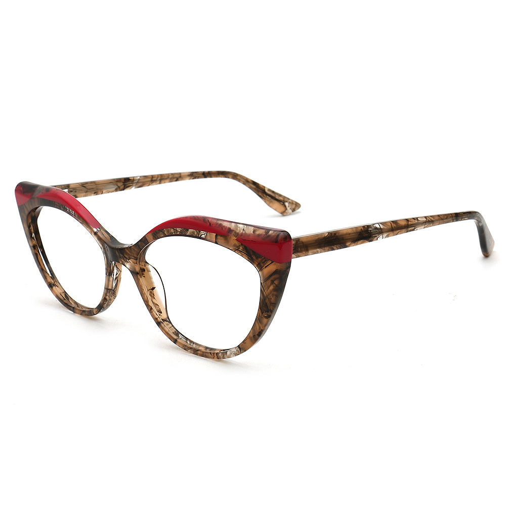 womens cat eye leopard print eyeglass frames