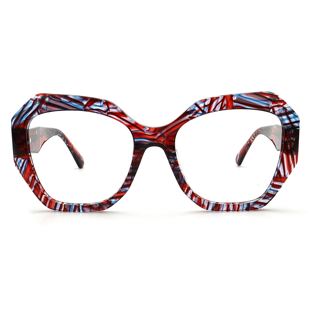 geometric women oversize glasses frames