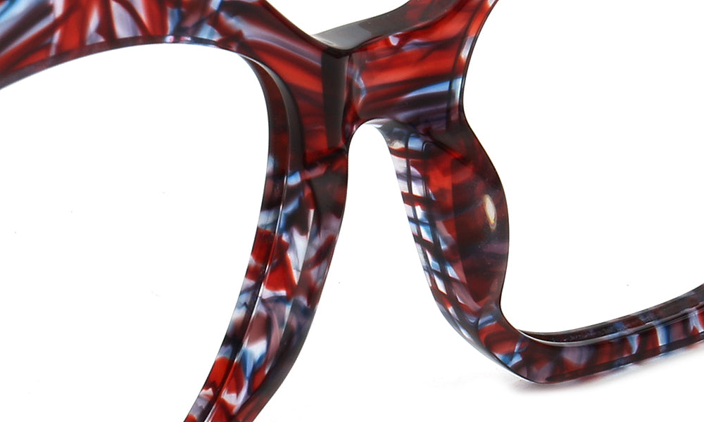 nose pads of red eyeglasses frames