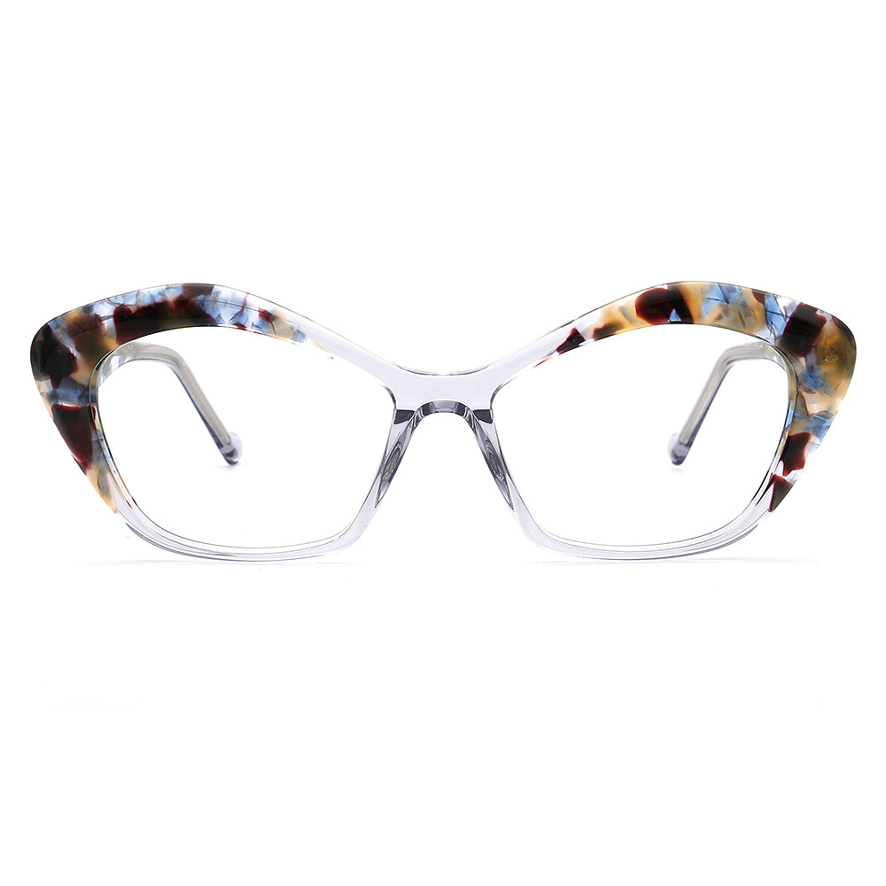 clear blue cat eyeglasses frames for women