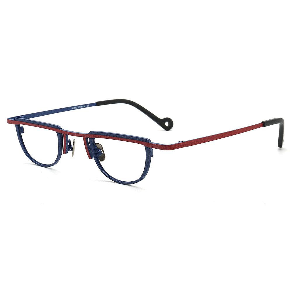 titanium glasses frames retro navy