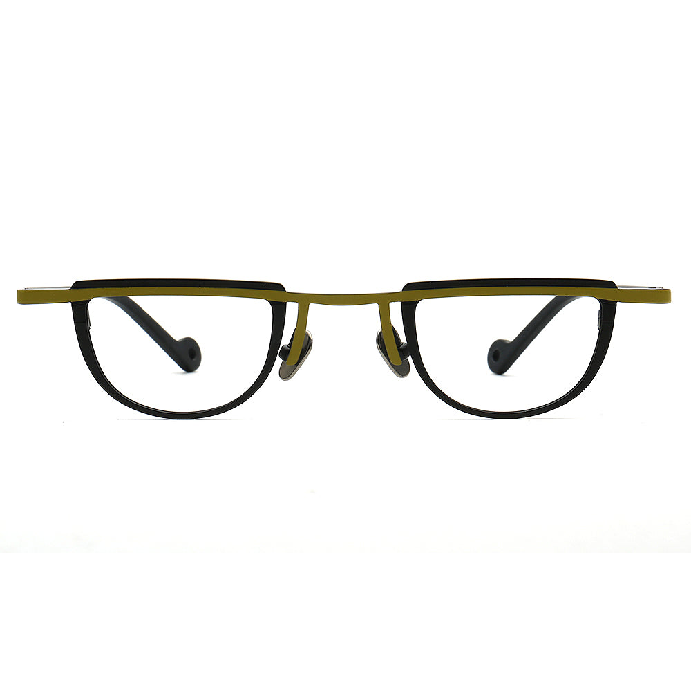 geometric eyeglass frames titanium vintage