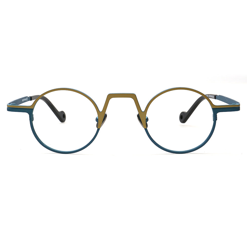 Nolita | Two Tone Round Titanium Mens Eyeglass Frames | Stylish Nerd Women Glasses Online