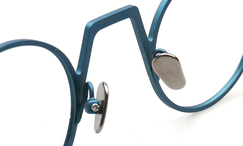 Nolita | Two Tone Round Titanium Mens Eyeglass Frames | Stylish Nerd Women Glasses Online