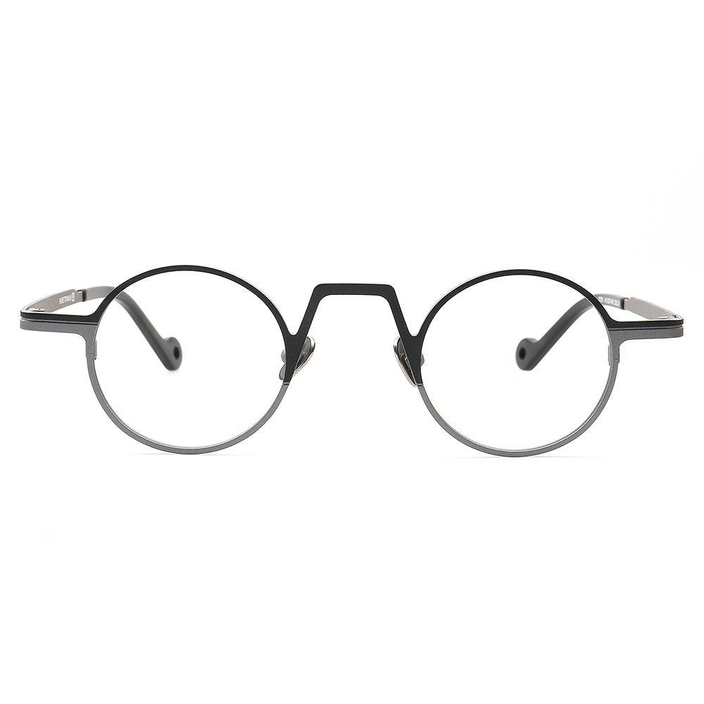 Nolita | Two Tone Round Titanium Mens Eyeglass Frames | Stylish Nerd Women Glasses Online