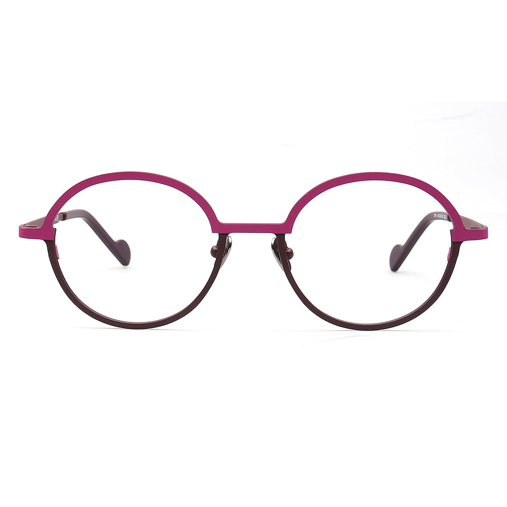 rose pink women eyeglasses round