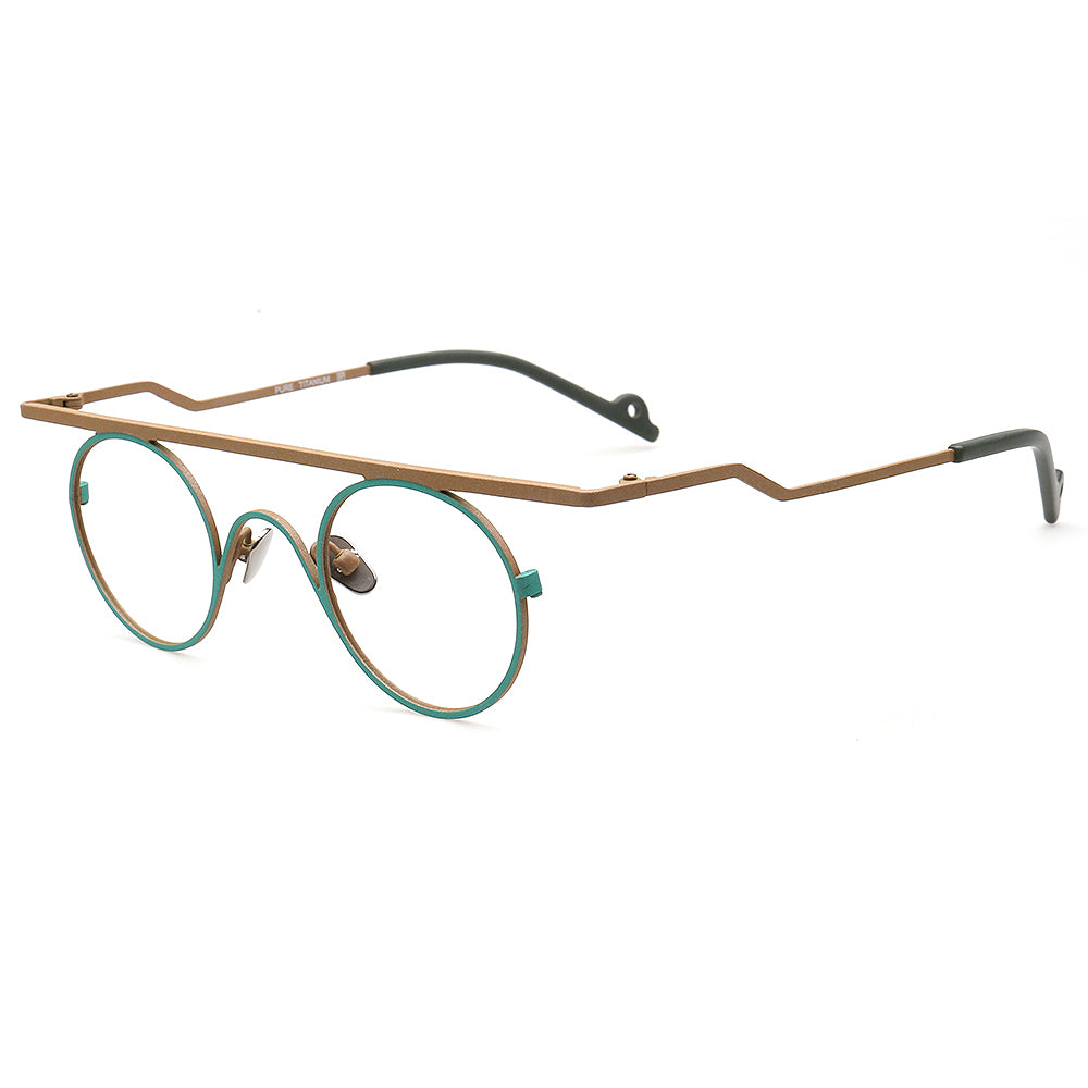 green titanium mens eyeglass frames