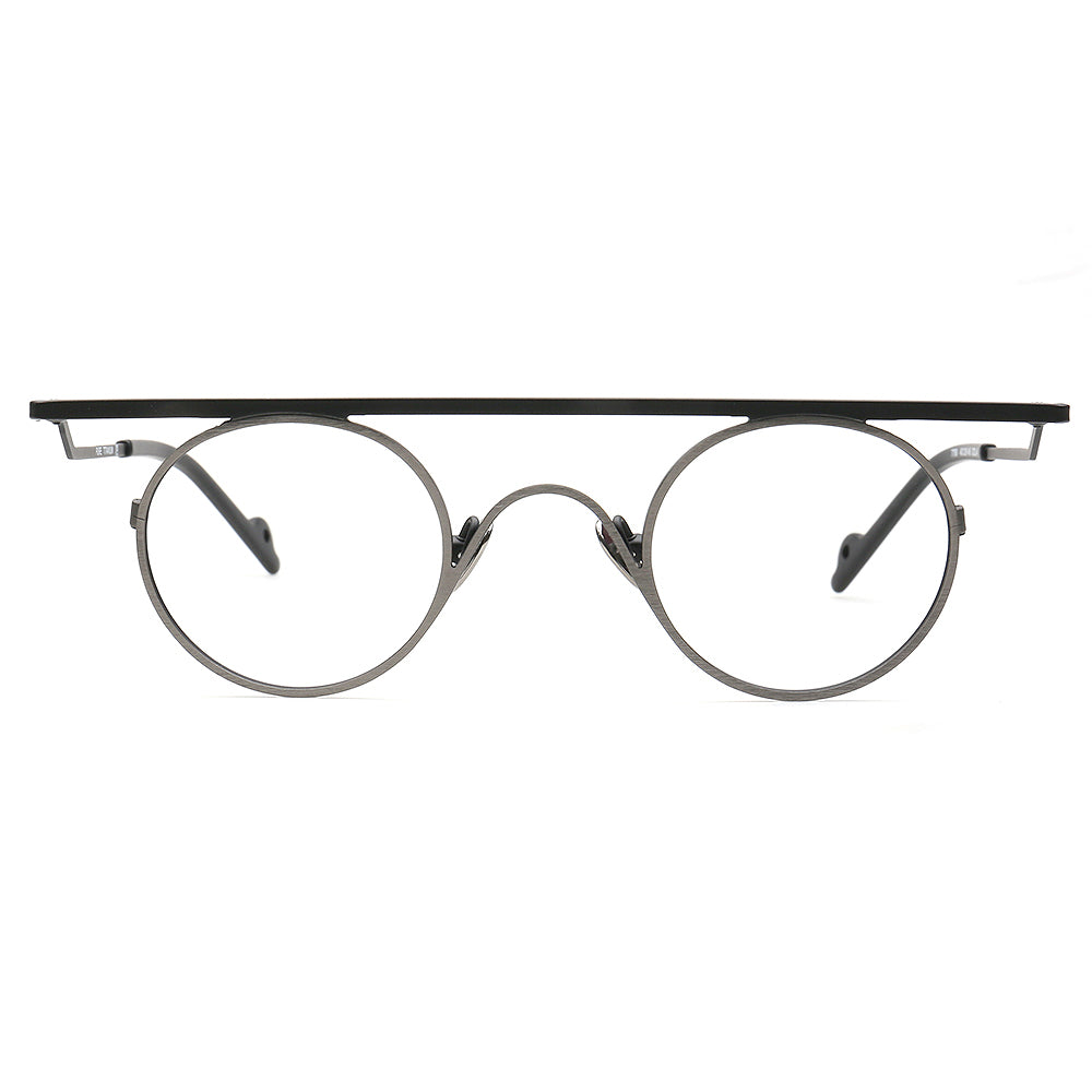 black stylish eyeglasses frames round