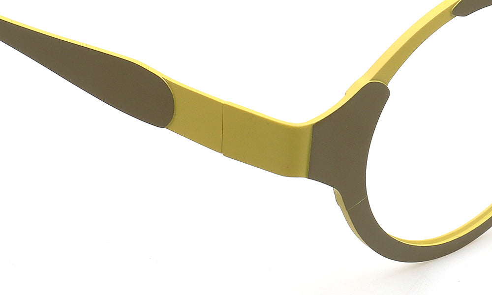 yellow temple if titanium eyewear