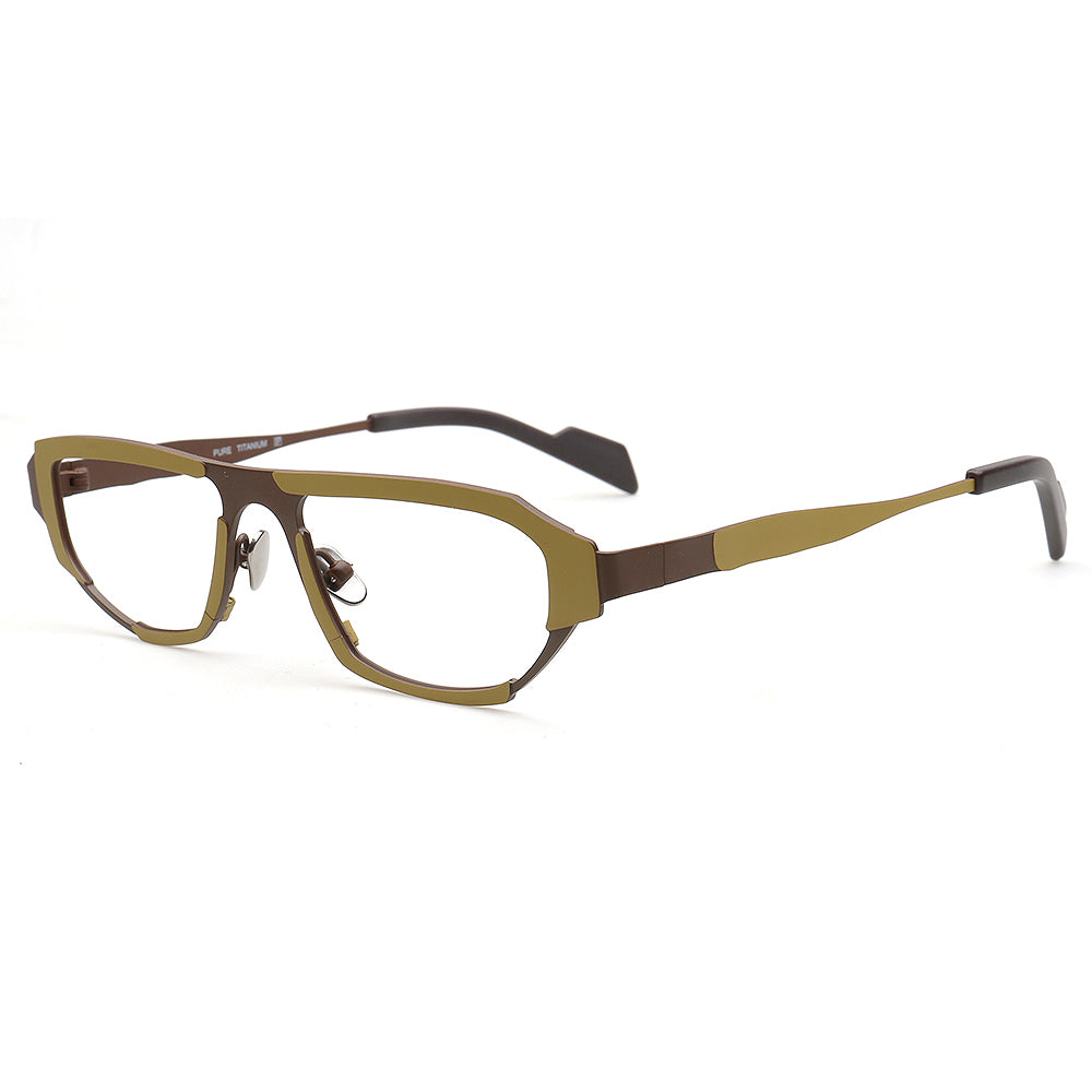 retro yellow mens glasses frames rectangle