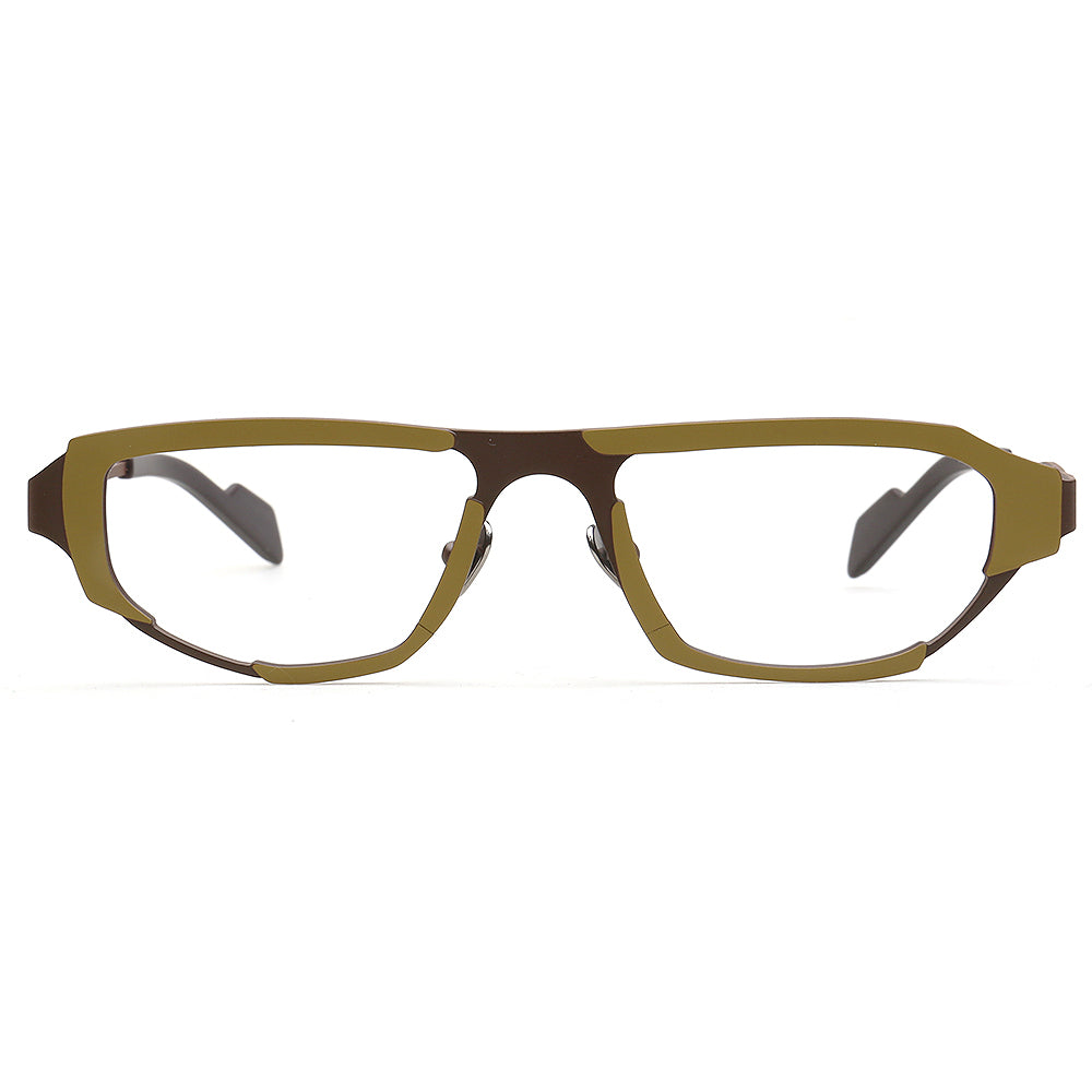 vintage yellow eyeglasses frames titanium