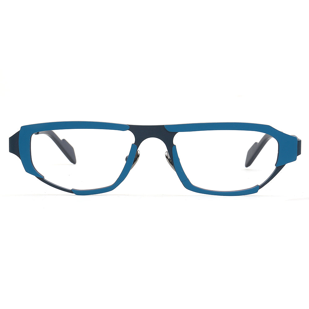 mens blue glasses frames geometric 