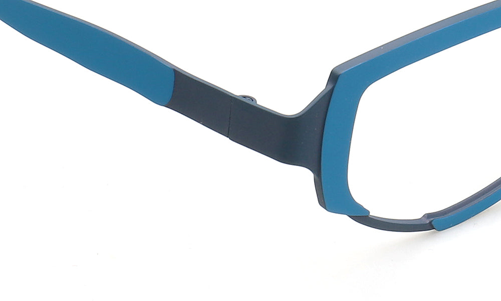 blue temple of mens titanium spectacles