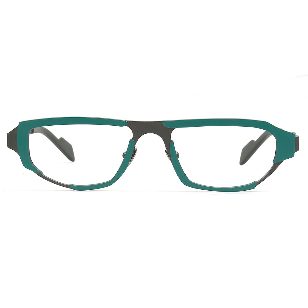 men green eyeglass frames titanium