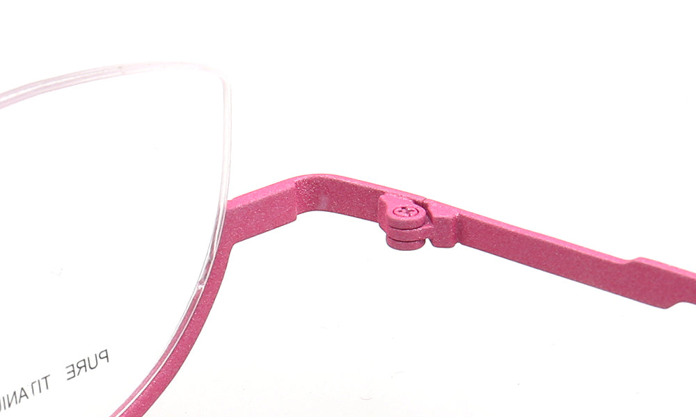 pink temple of titanium eyewear for women