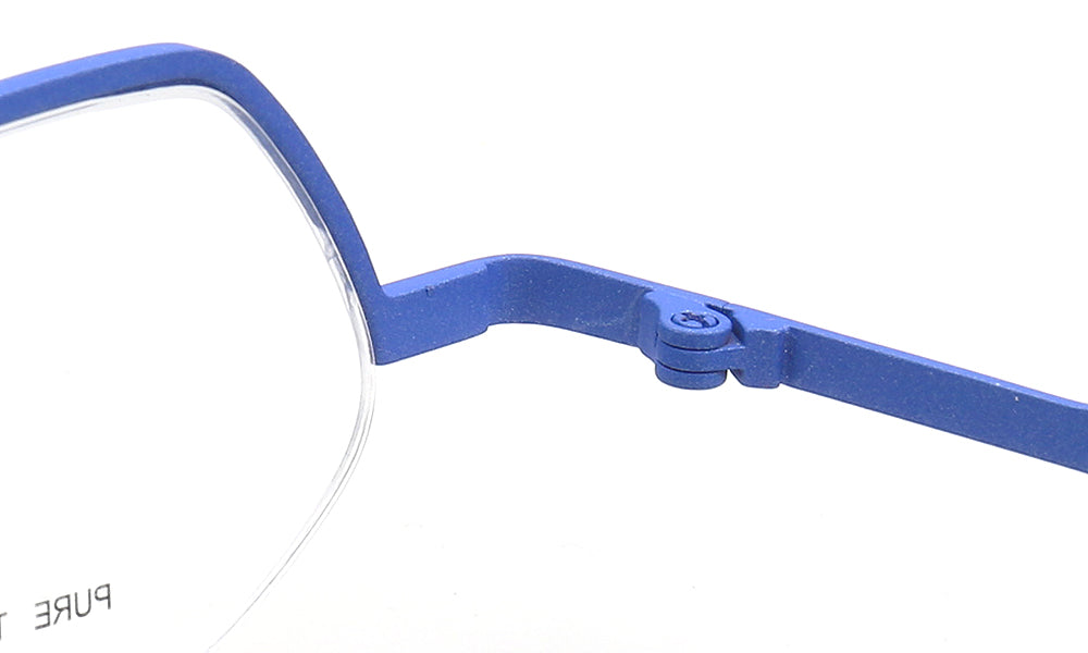 blue temple of titanium glasses frames