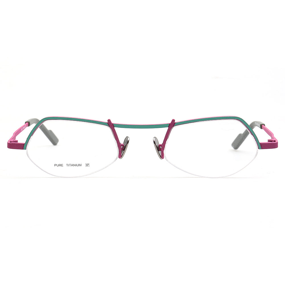 green pink womens titanium glasses frames 