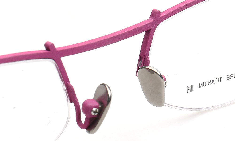 nose pads of pink titanium glasses frames