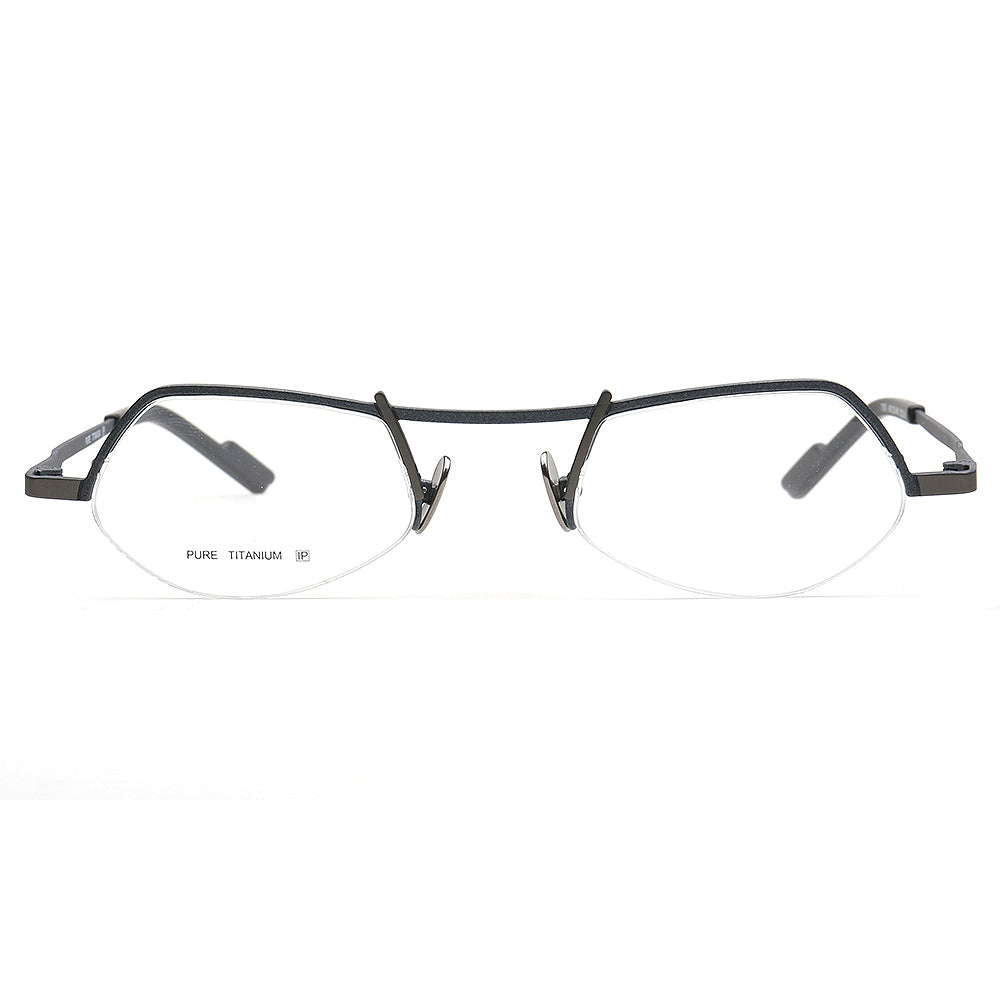 black half rim glasses frames