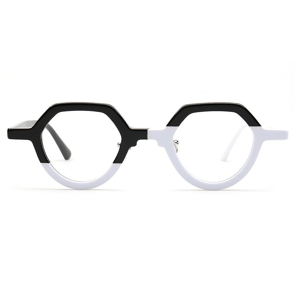 Lindsey | Vintage Small Geometric Two Tone Glasses Frames