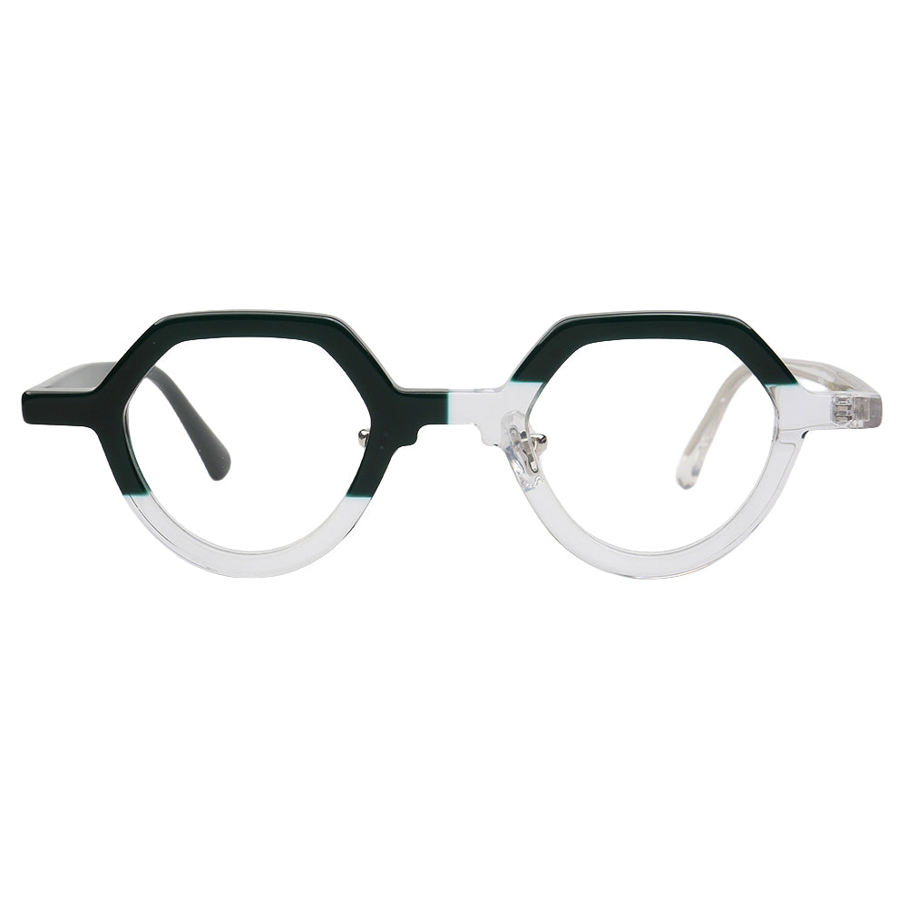 Lindsey | Vintage Small Geometric Two Tone Glasses Frames